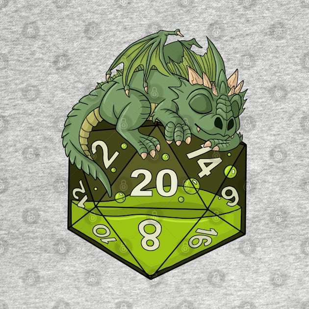 Dice Green Dragon by Danielle_Mahaffey